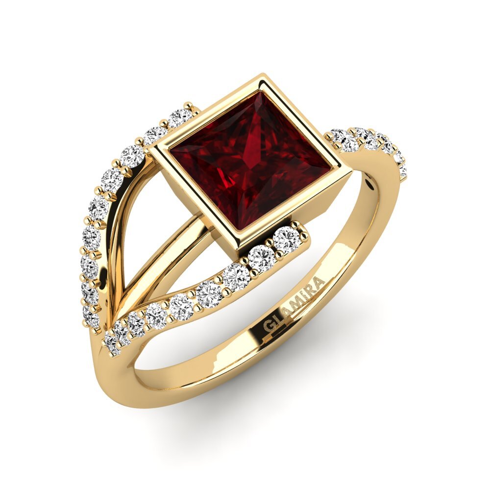 Garnet Engagement Ring Micgen