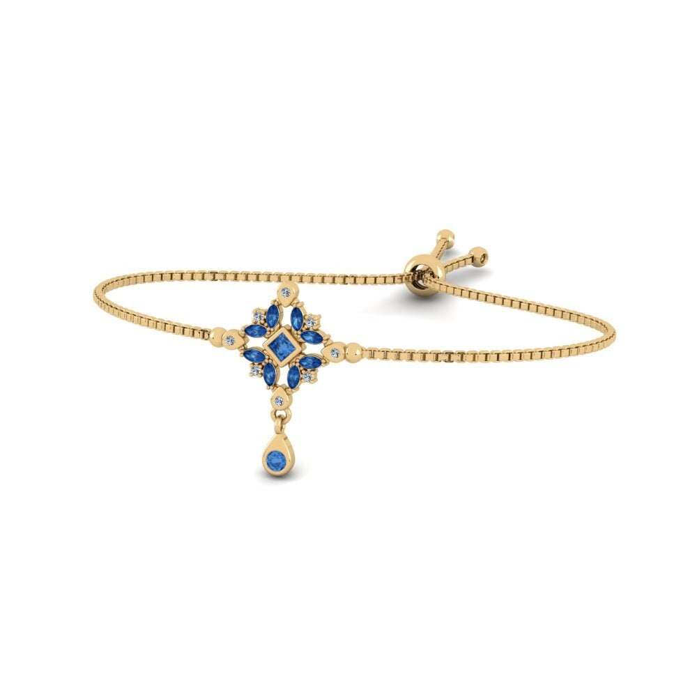 Mixed Dark Blue Zirconia Women's Bracelet Oberosia