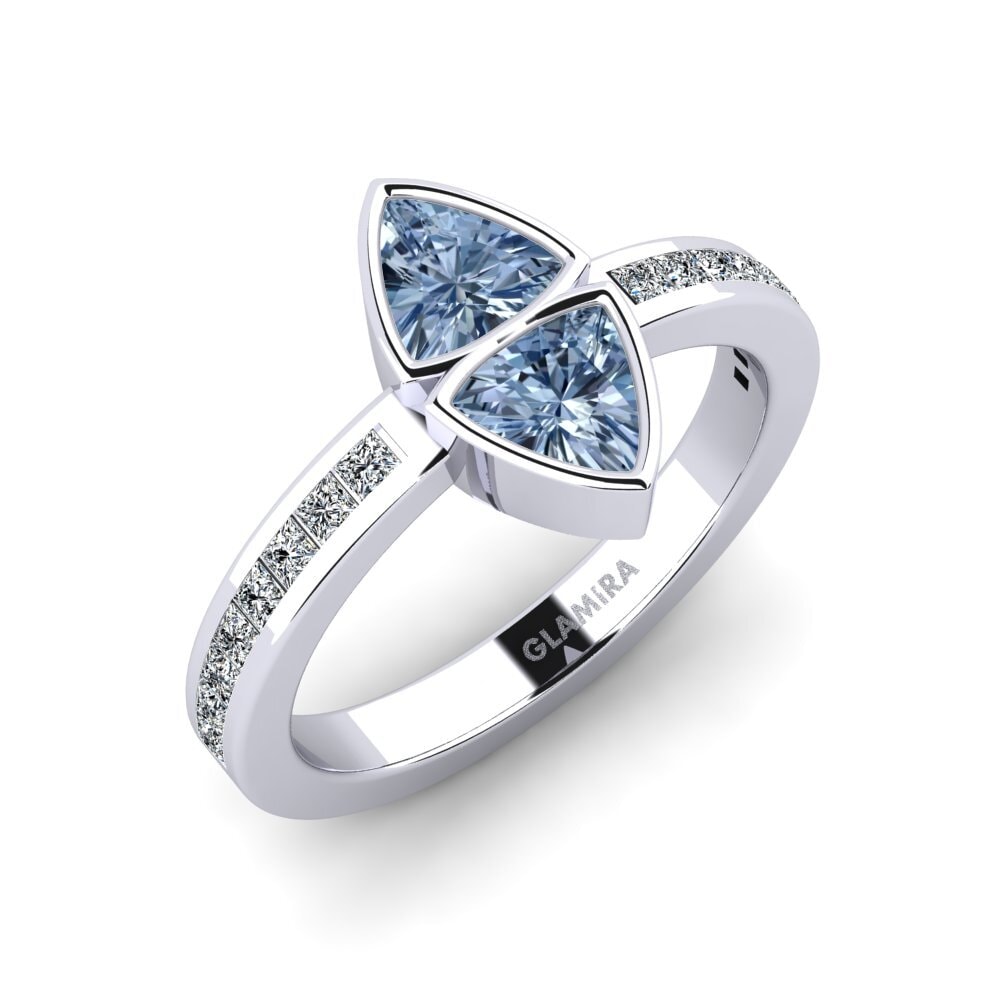 950 Platinum Blue Diamond Ring Onfundat