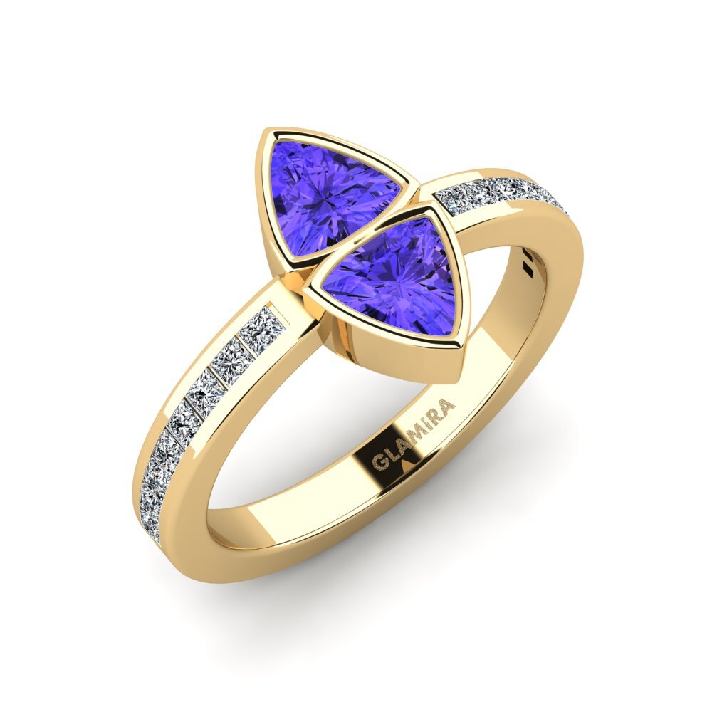 Trillion Tanzanite Ring Onfundat
