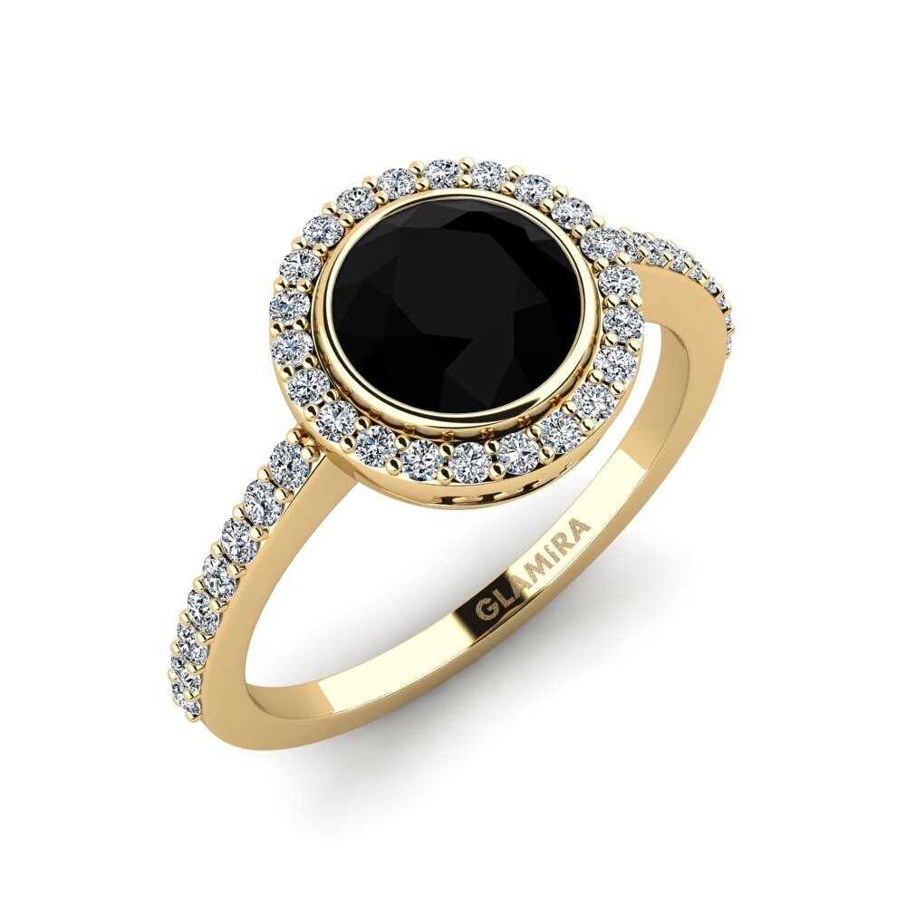 Black Sapphire Engagement Ring Sobal