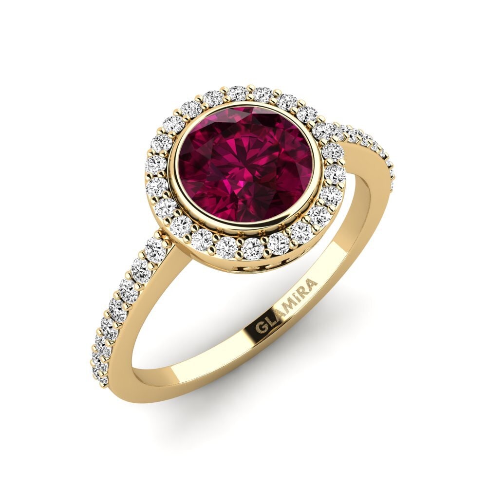 Rhodolite Garnet Engagement Ring Sobal