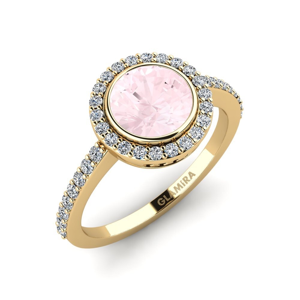 Rose Quartz Engagement Ring Sobal