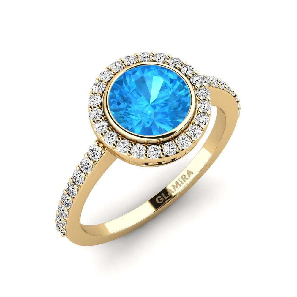 Blue Topaz Engagement Ring Sobal