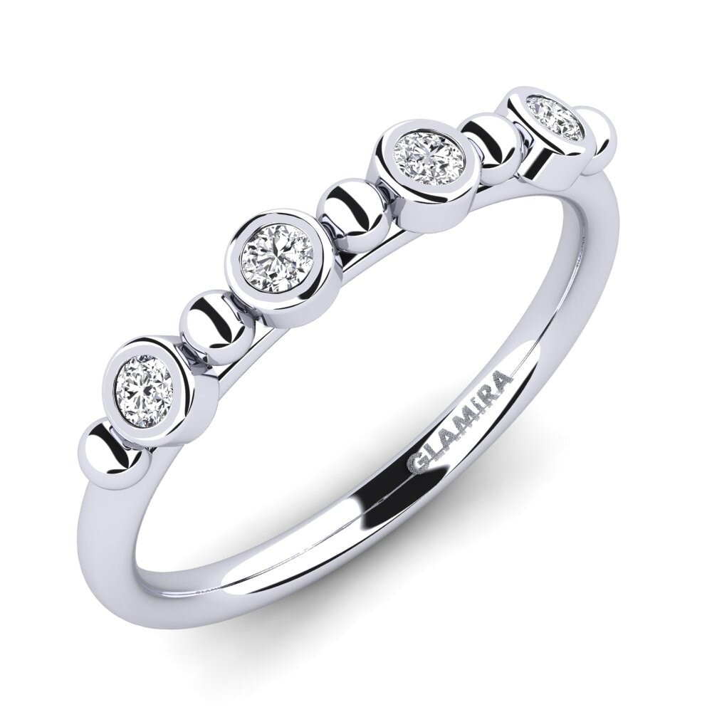 Weißgold 585 Labor-gezüchteter Diamant Stapelbarer Ring Usitt