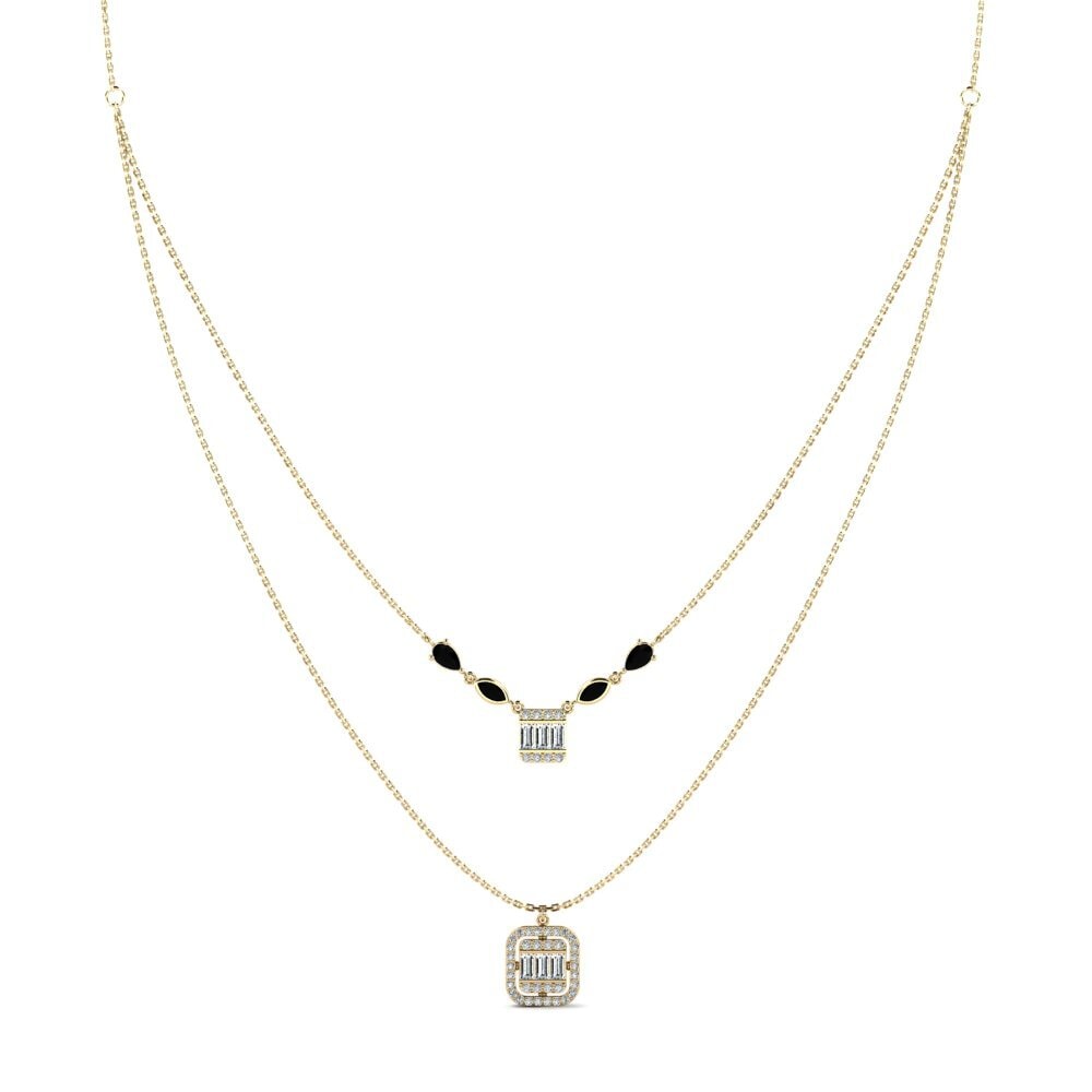 Mixed Black Sapphire Women's Necklace Alpi