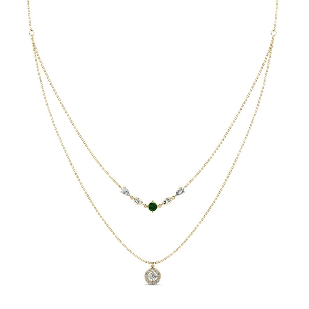 Green Tourmaline Women's Necklace Ambasma