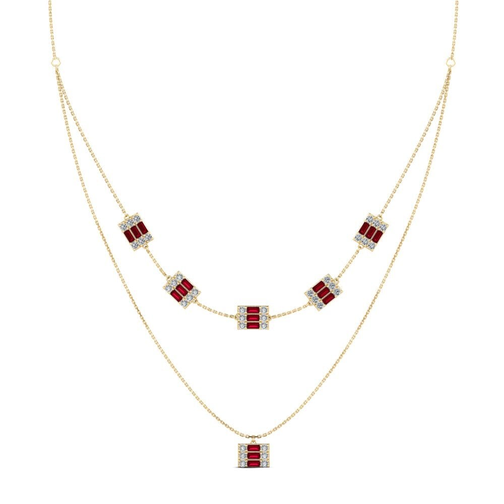 Circonita Roja Collar de Mujer Baces