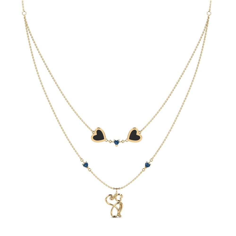 Diamante Azul Collar de Mujer Bemight