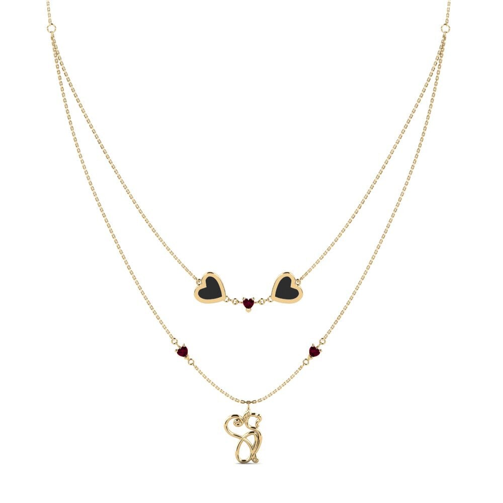 Trái Tim Đá Rhodolite Dây chuyền nữ Bemight