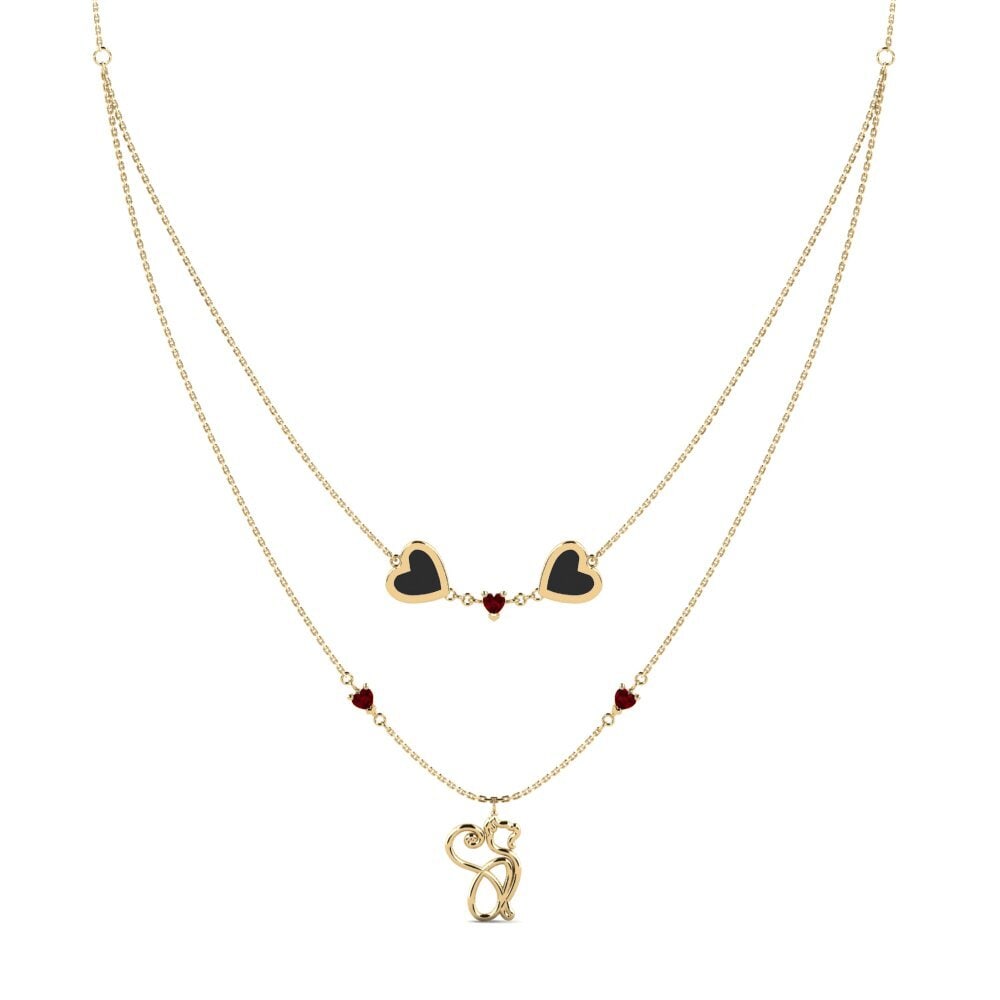 Trái Tim Đá Ruby / Hồng Ngọc Dây chuyền nữ Bemight