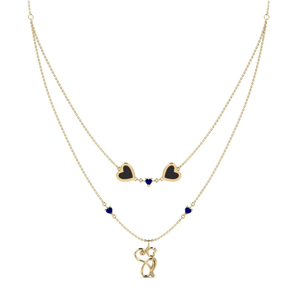 Trái Tim Đá Sapphire Dây chuyền nữ Bemight