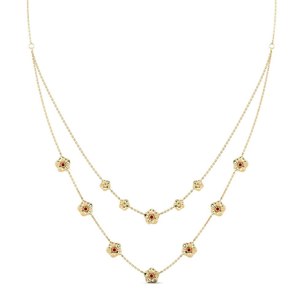 Circonita Roja Collar de Mujer Bysiff