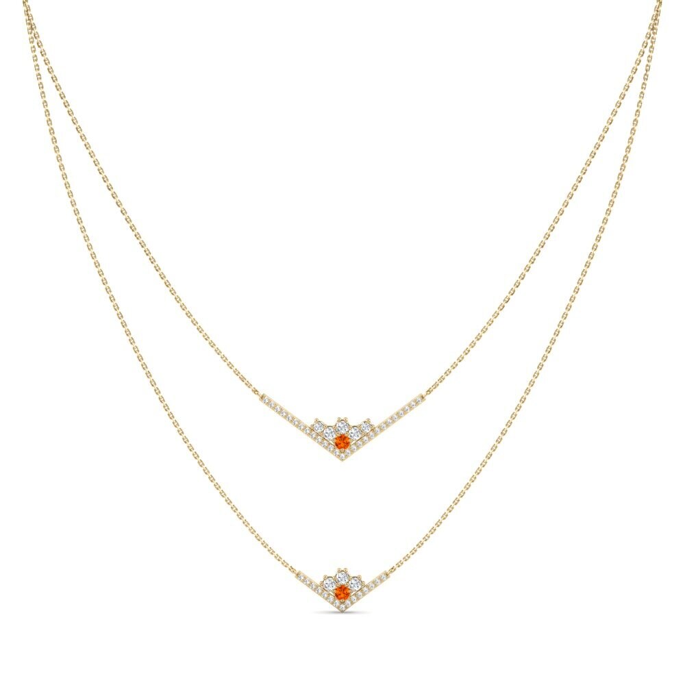 Zafiro Naranja Collar de Mujer Dimitri