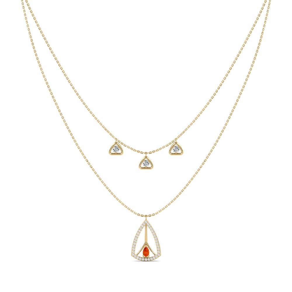 Zafiro Naranja Collar de Mujer Drode