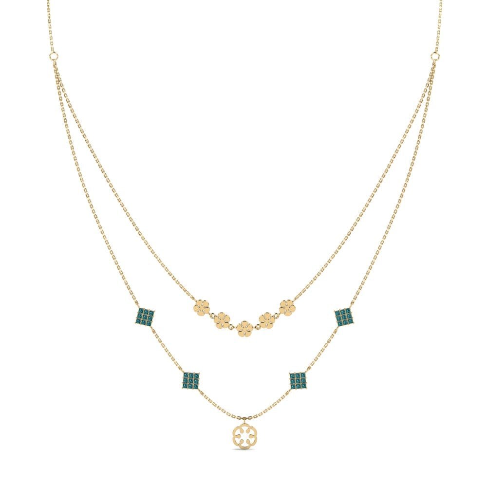 Diamante Azul Collar de Mujer Dyndin
