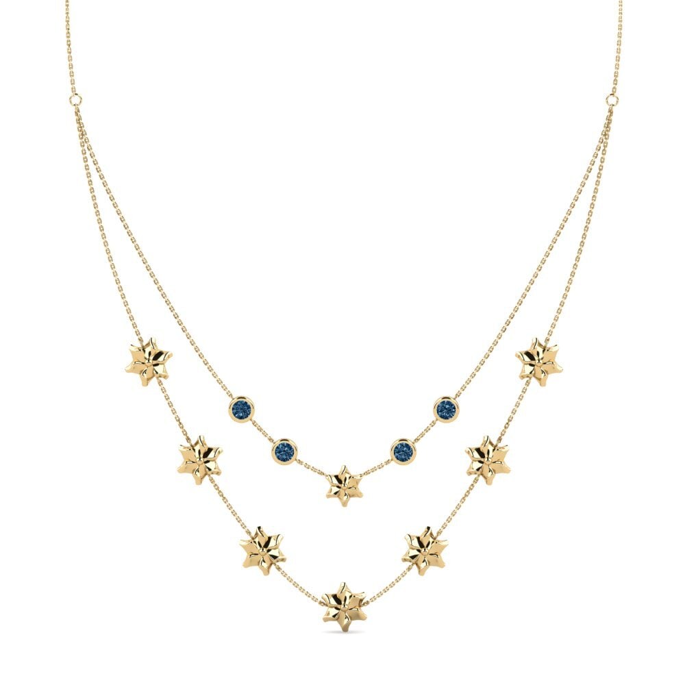 Diamante Azul Collar de Mujer Ealdi