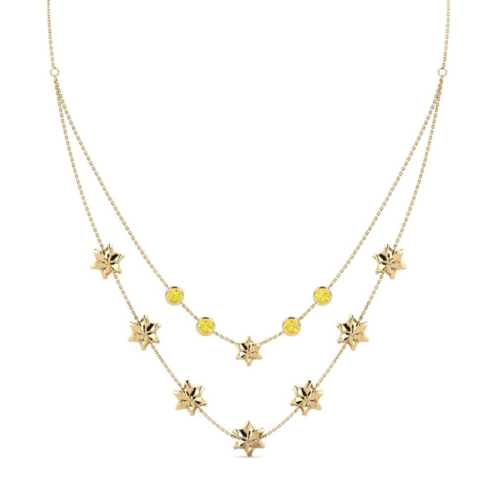 Zafiro amarillo Collar de Mujer Ealdi