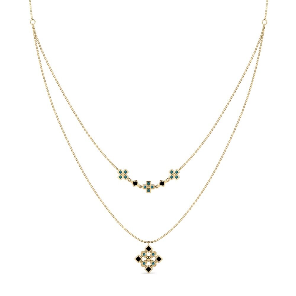 Diamante Azul Collar de Mujer Edgenca