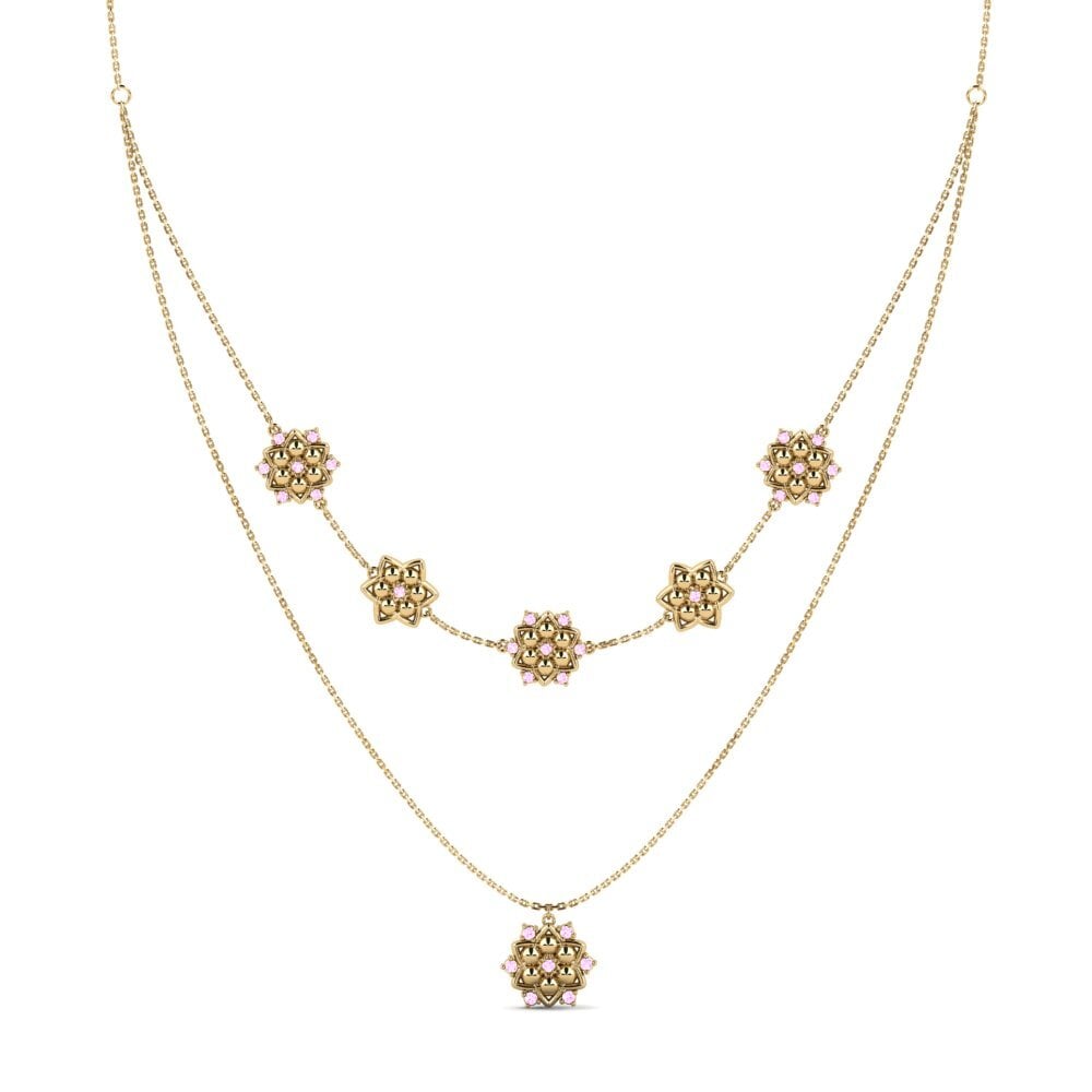 Zafiro Rosado Collar de Mujer Elfia