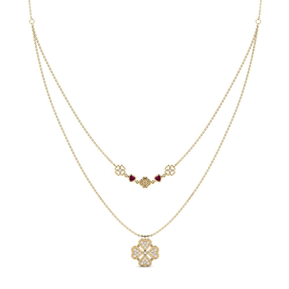 Trái Tim Đá Rhodolite Dây chuyền nữ Ende