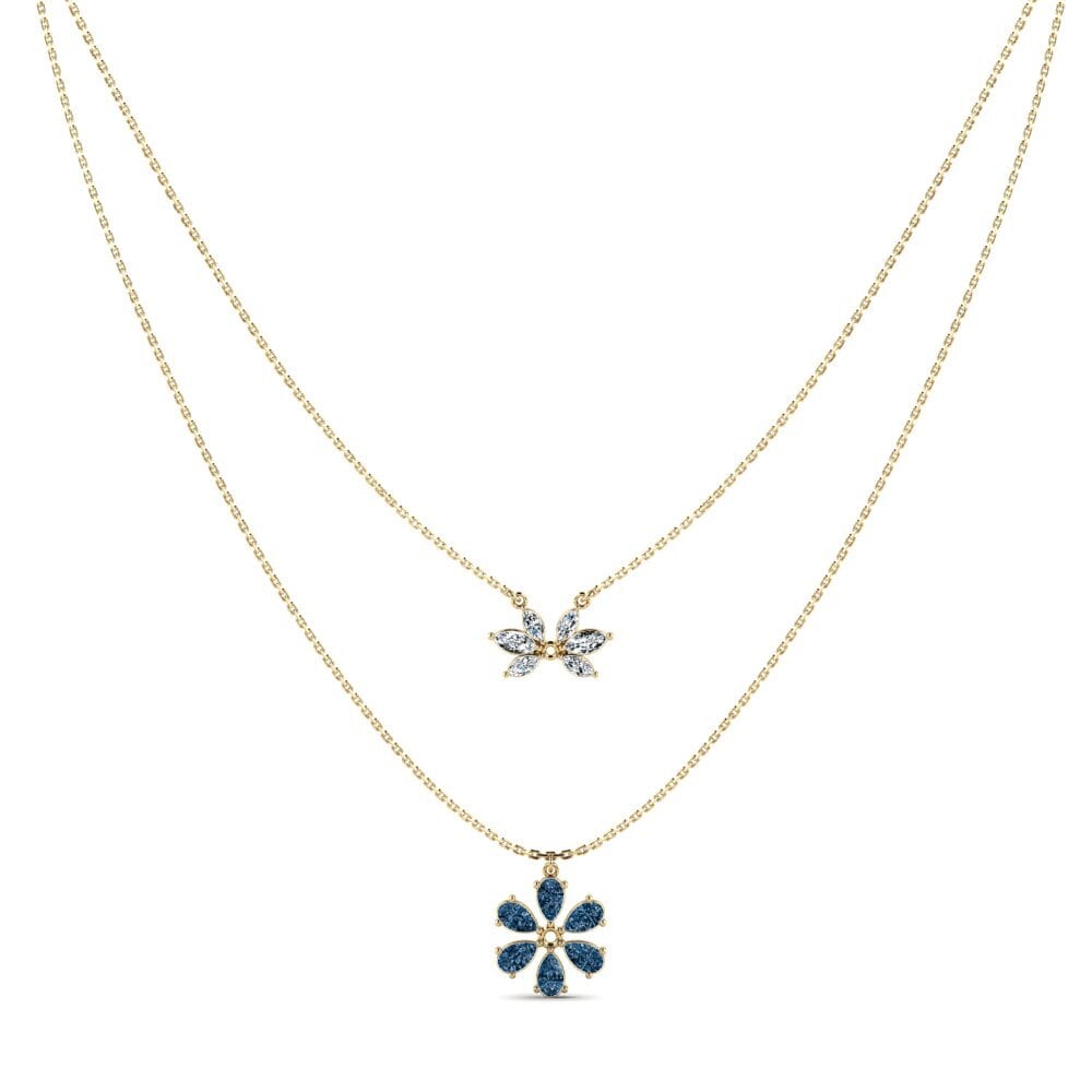 Diamante Azul Collar de Mujer Eorm