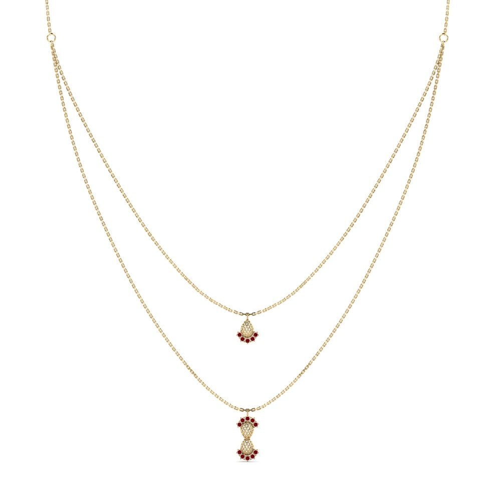 Red Zirconia Women's Necklace Epst