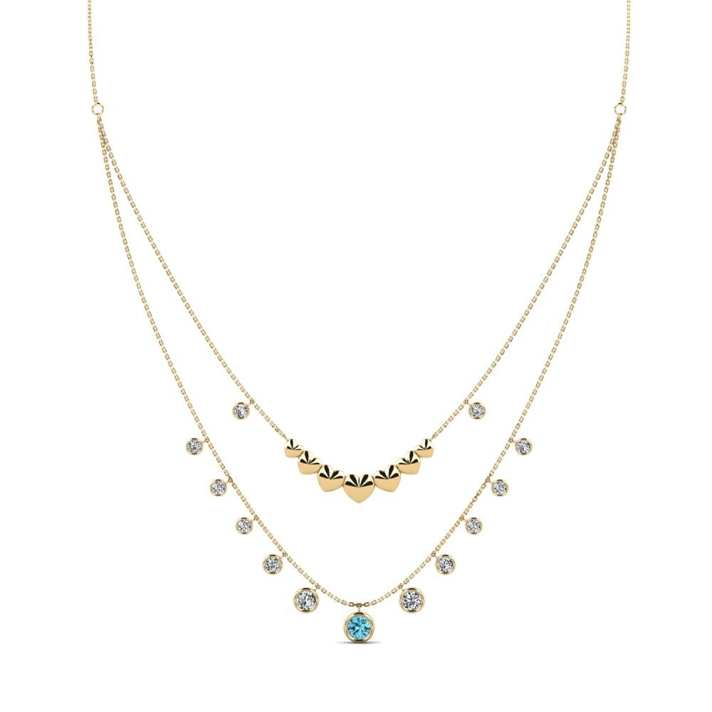 Blue Zircon Women's Necklace Golf