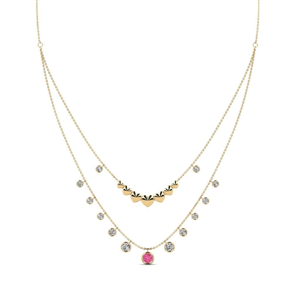 Pink Tourmaline Women's Necklace Golf
