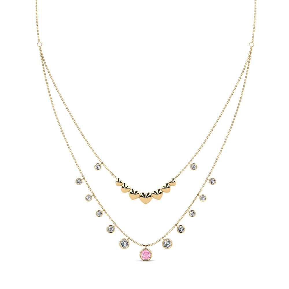 Zafiro Rosado Collar de Mujer Golf