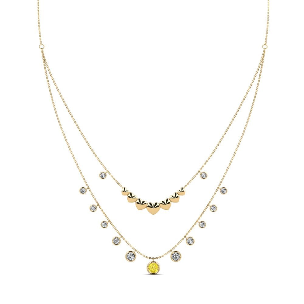 Zafiro amarillo Collar de Mujer Golf
