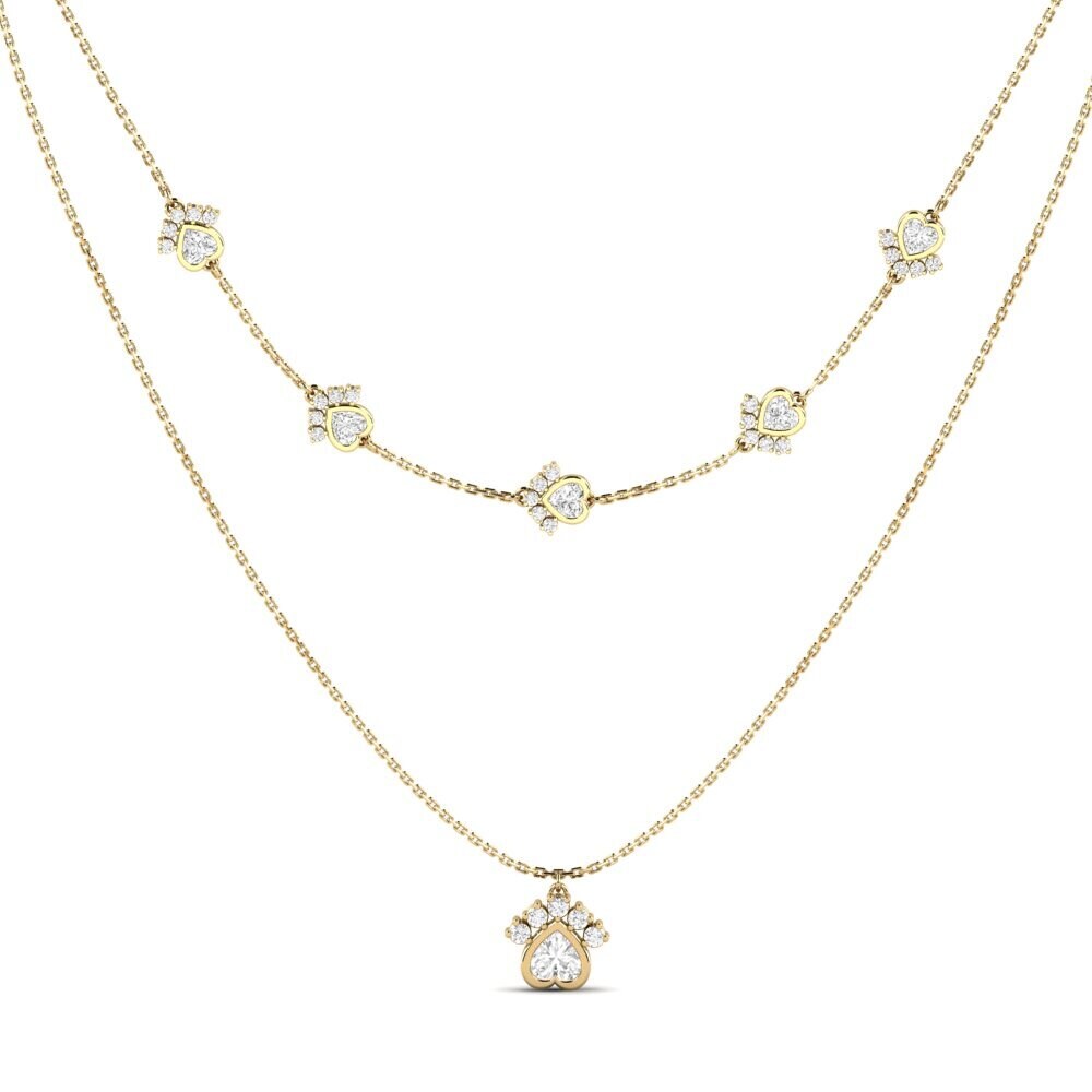 Trái Tim Đá Sapphire Trắng Dây chuyền nữ Ldoder