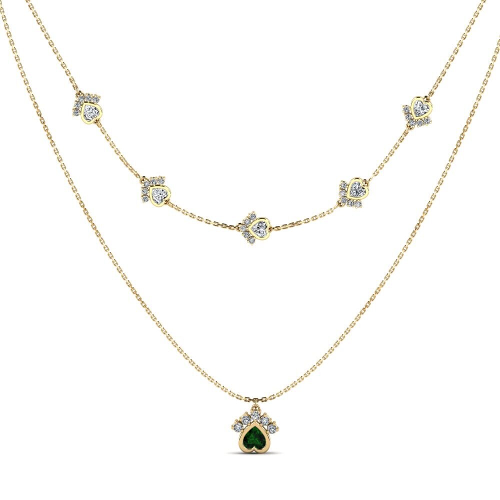 Green Tourmaline Women's Necklace Ldoder