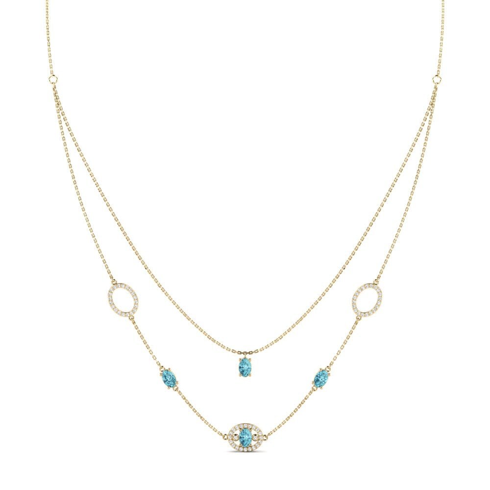 Blue Zircon Women's Necklace Phthiop