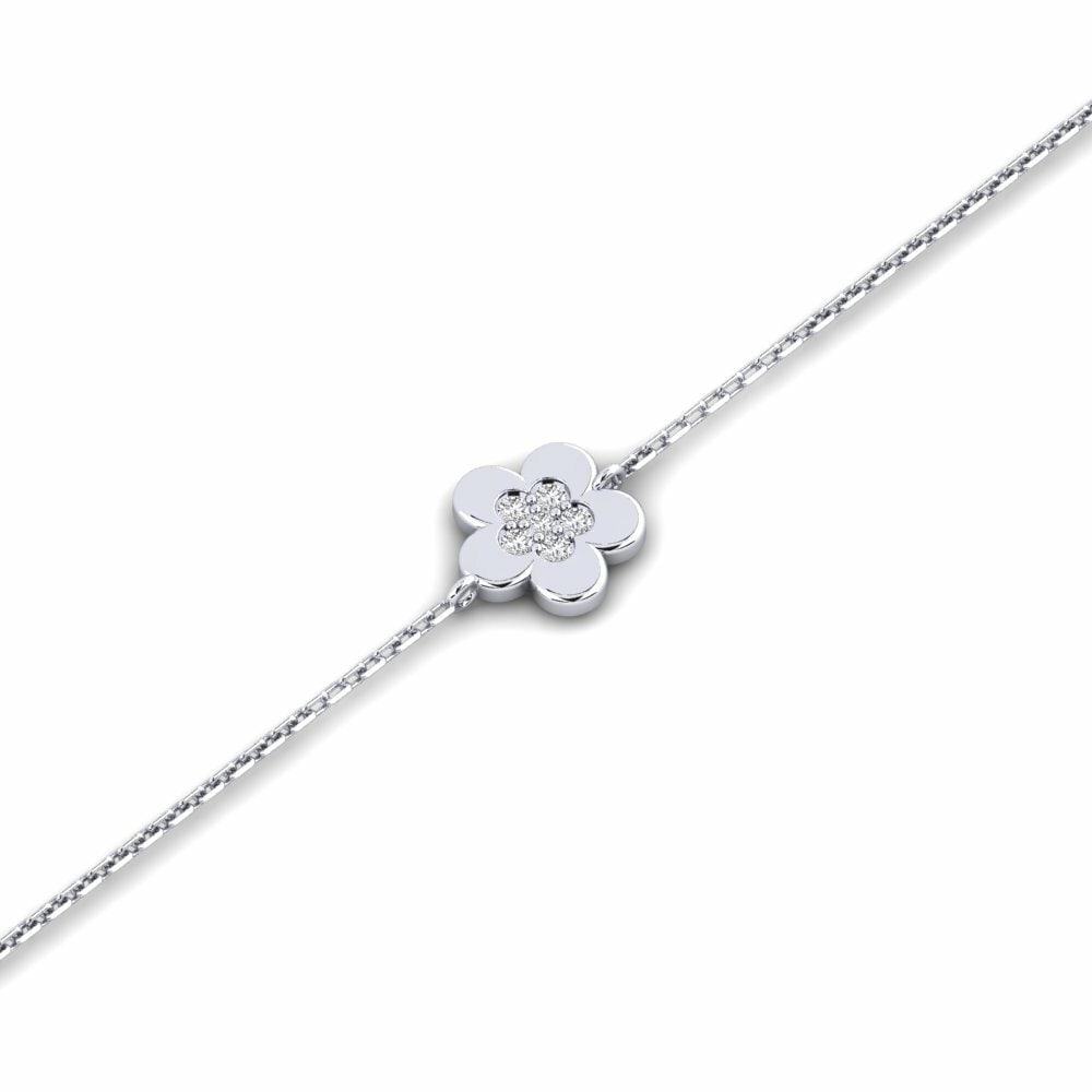 14k Oro Blanco Pulsera para Niño Alterable
