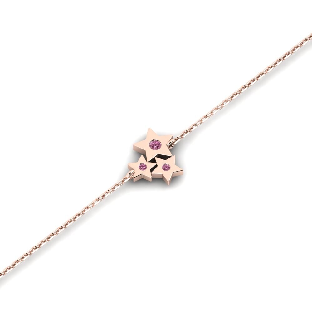 14ct Rose Gold Rhodolite Garnet Kid's Bracelet Amendment