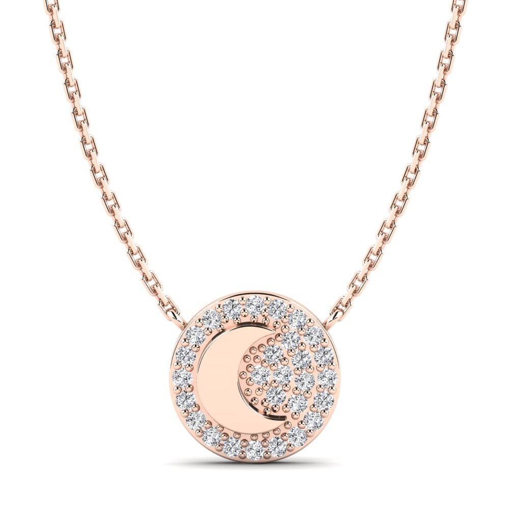 14ct Rose Gold Lab Grown Diamond Kid's Necklace Arbo