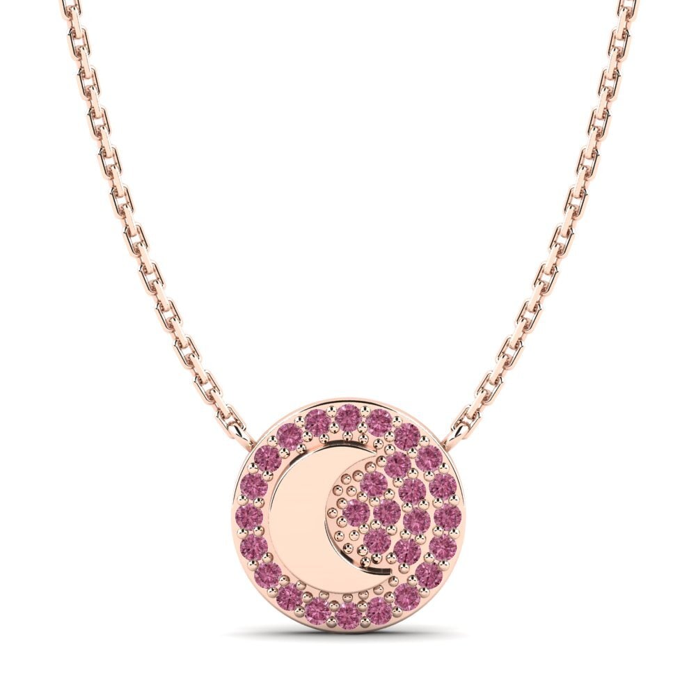 14ct Rose Gold Rhodolite Garnet Kid's Necklace Arbo