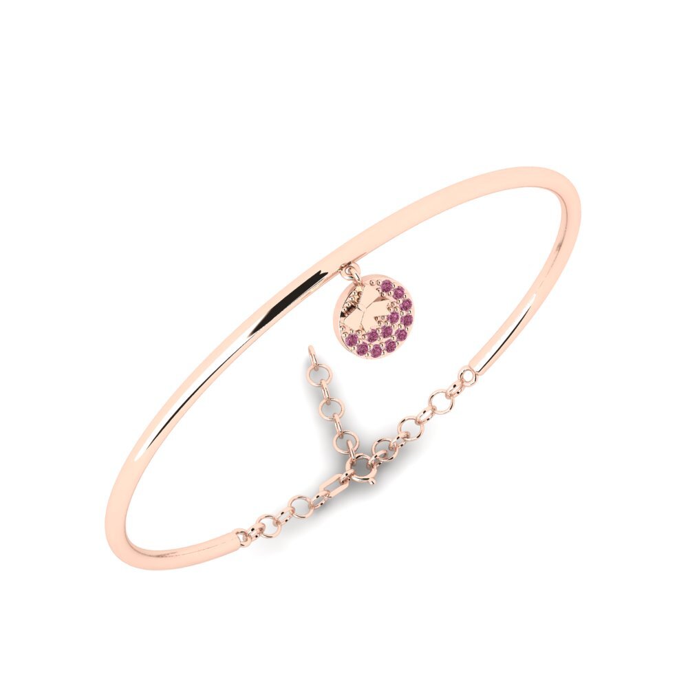 14ct Rose Gold Rhodolite Garnet Kid's Bracelet Bocah