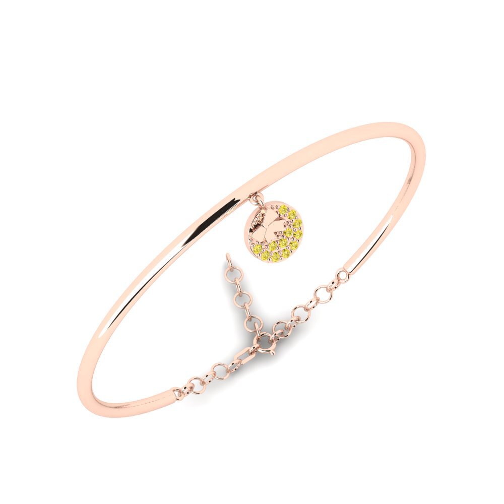 14ct Rose Gold Yellow Sapphire Kid's Bracelet Bocah