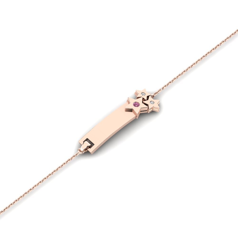 14ct Rose Gold Rhodolite Garnet Kid's Bracelet Challenger