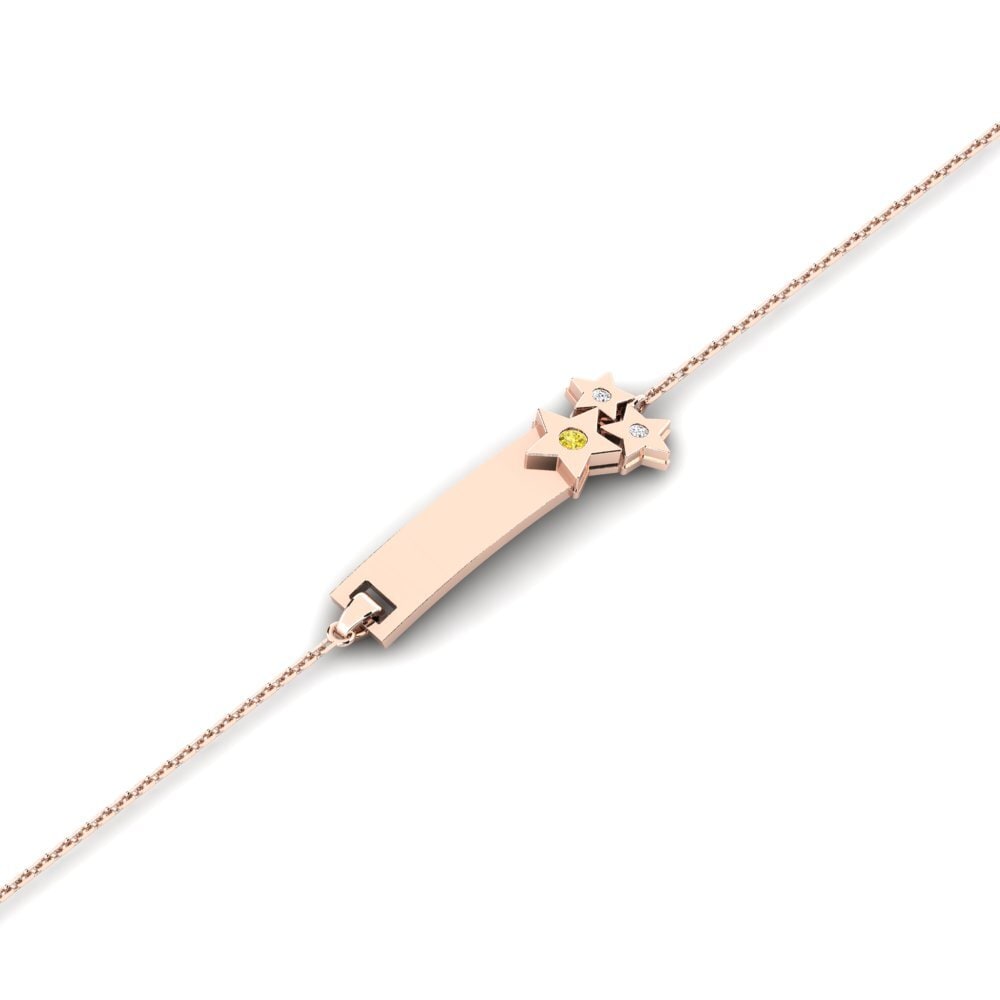 14ct Rose Gold Yellow Sapphire Kid's Bracelet Challenger
