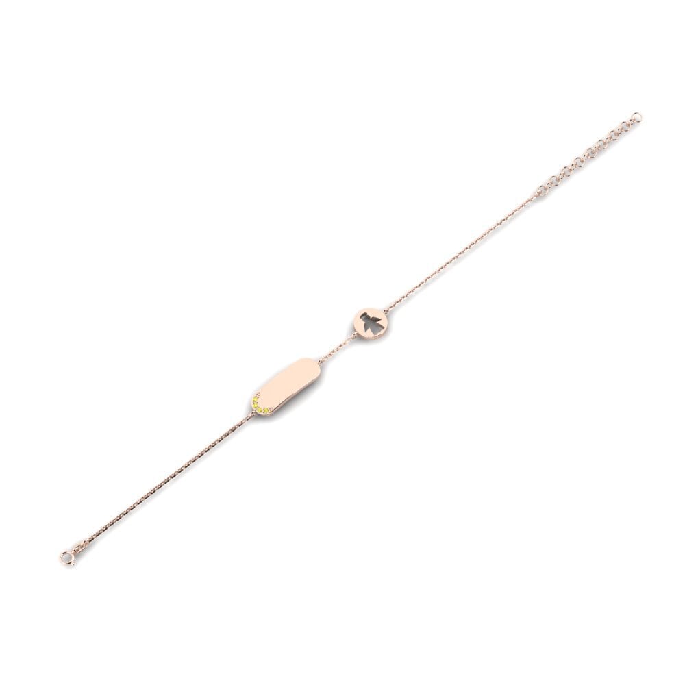 14ct Rose Gold Yellow Sapphire Kid's Bracelet Consultant