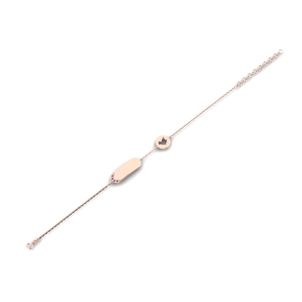 14ct Rose Gold Rhodolite Garnet Kid's Bracelet Consultation