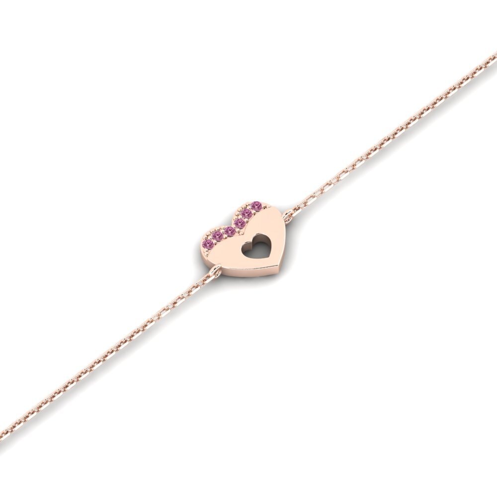 14ct Rose Gold Rhodolite Garnet Kid's Bracelet Discretionary