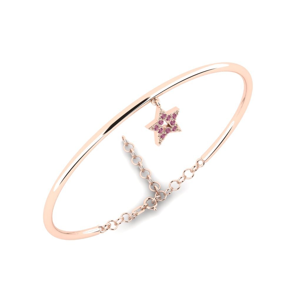 14ct Rose Gold Rhodolite Garnet Kid's Bracelet Dziecko