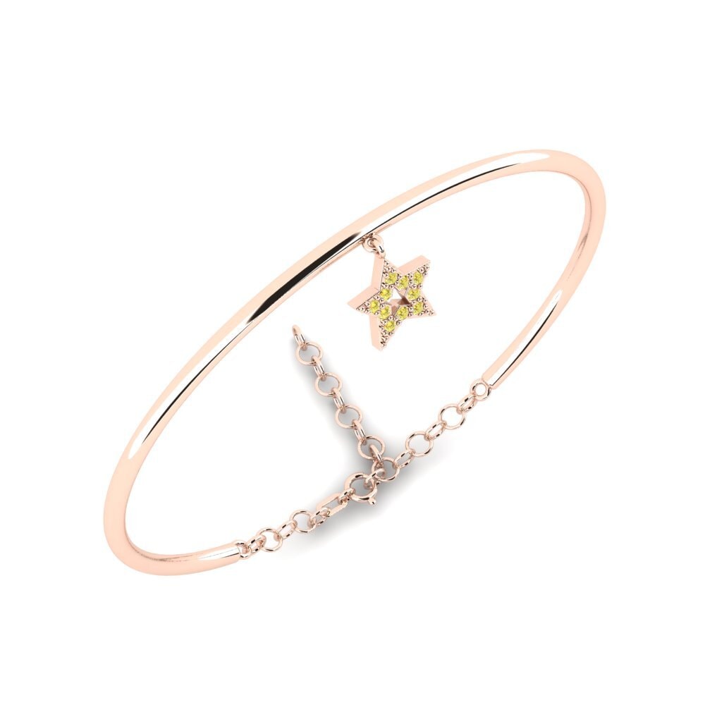 14ct Rose Gold Yellow Sapphire Kid's Bracelet Dziecko
