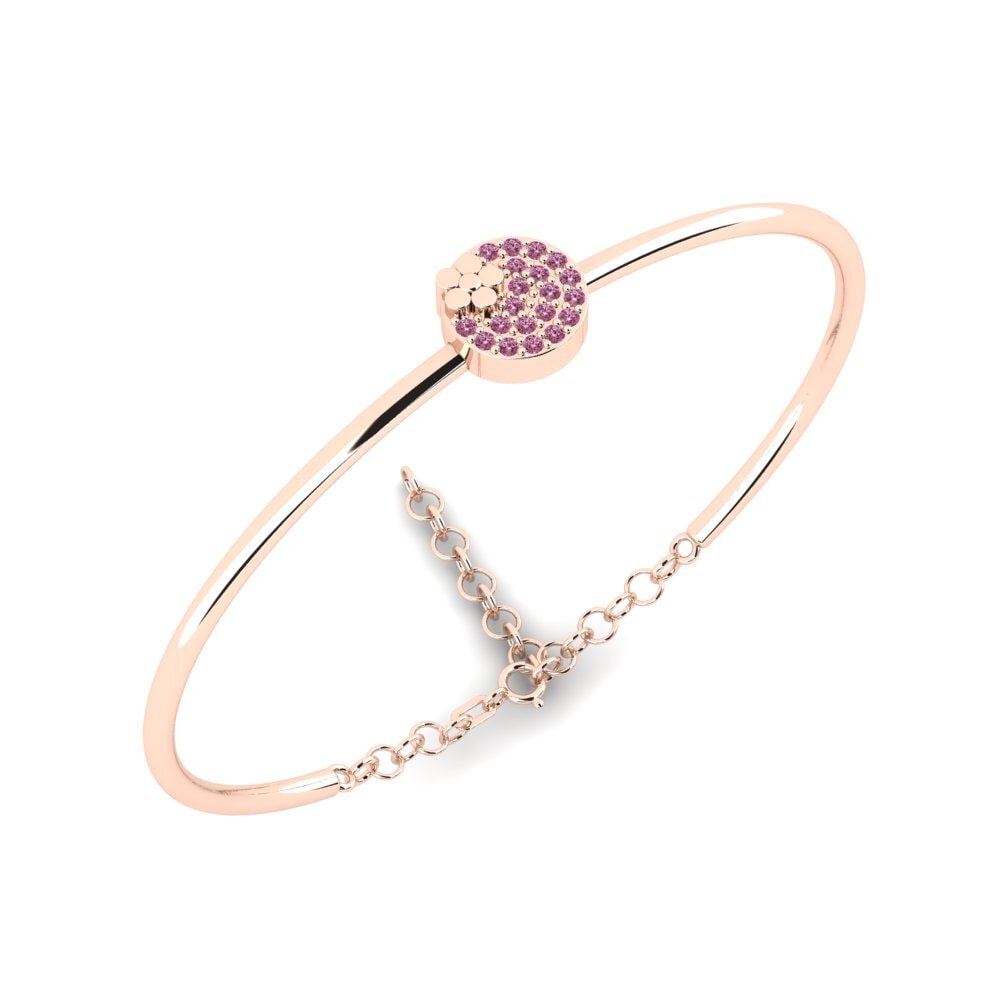 14ct Rose Gold Rhodolite Garnet Kid's Bracelet Enfant