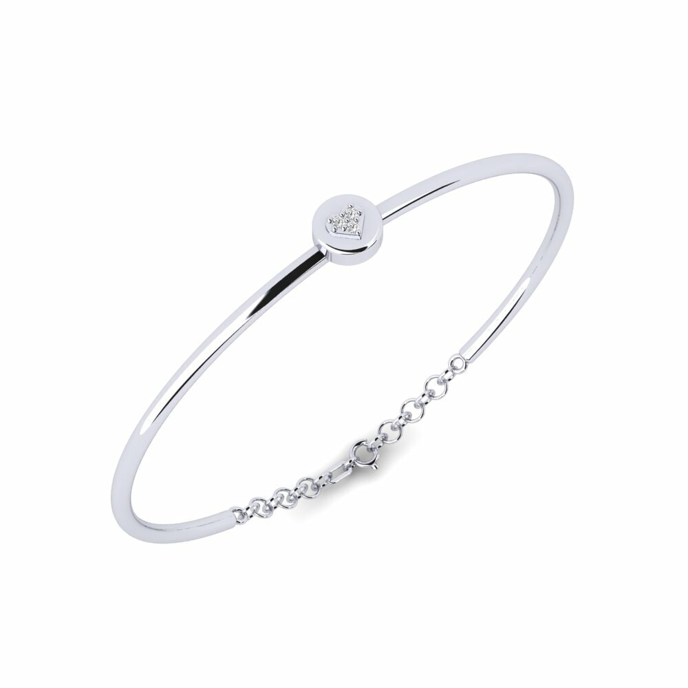 14k Oro Blanco Pulsera para Niño Glampi