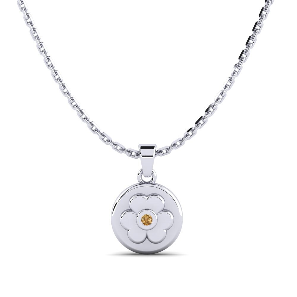 Plata 925 Diamante Marrón Colgante para Niño Napau